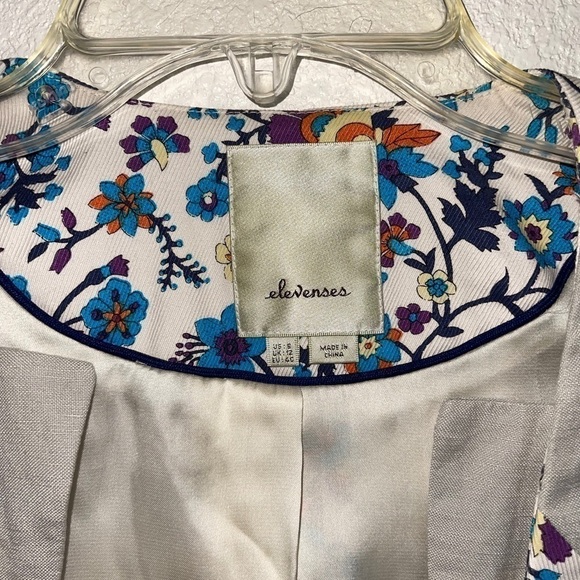 🌻 Anthropology Elevenses Floral Cropped Blazer. Size small GUC - Picture 4 of 5